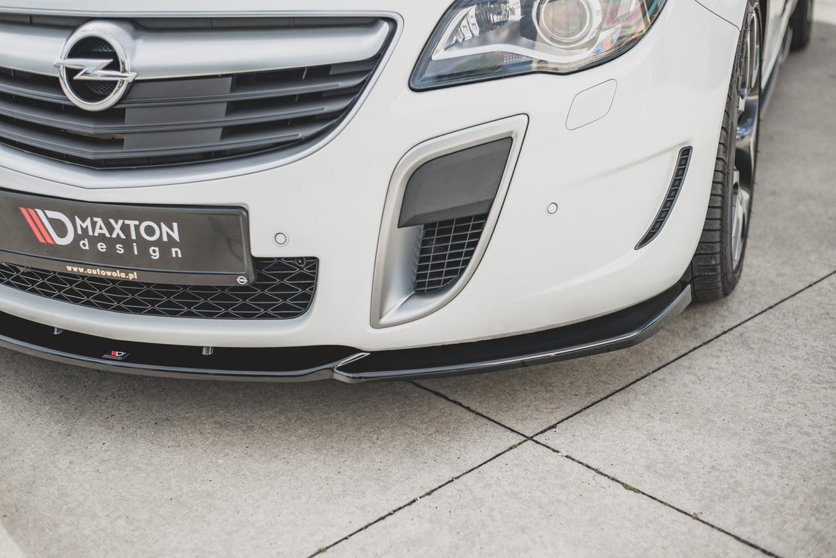 Street+ Spoilerlippe Front Ansatz V.2 passend für Opel Insignia Mk. 1 OPC Facelift schwarz Hochglanz – Ansicht 1