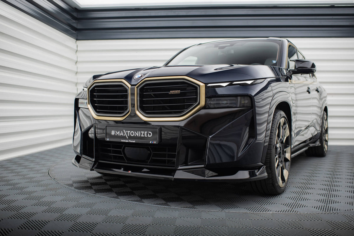 Street+ Spoilerlippe Front Ansatz V.2 passend für BMW XM G09 schwarz Hochglanz – Ansicht 3