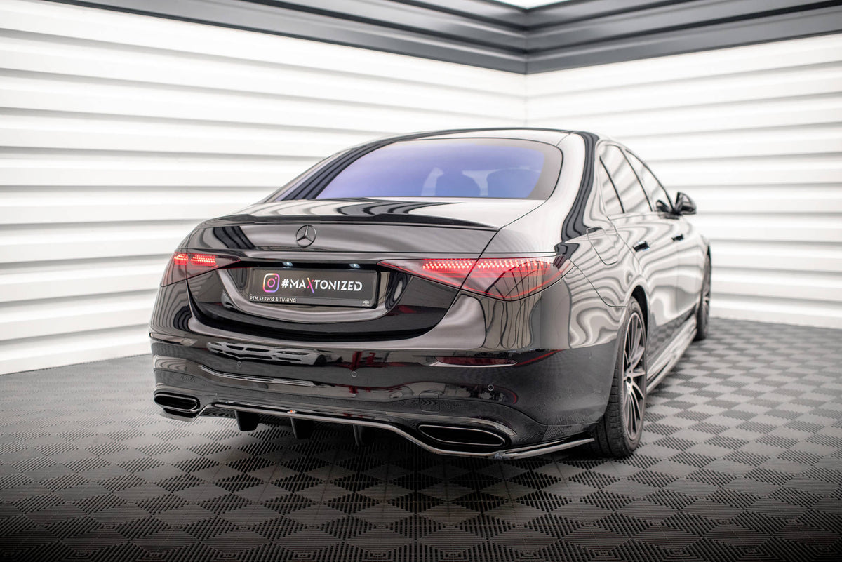 Street+ Mittlerer Diffusor RACE passend für Mercedes-Benz S AMG-Line W223 schwarz Hochglanz – Ansicht 5