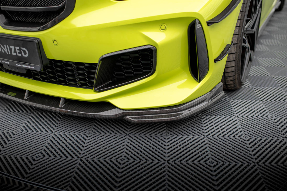 Prepreg Carbon Fiber Street+ Spoilerlippe Front Ansatz passend für BMW 1er M-Paket / M135i / 128ti F40 – Ansicht 4