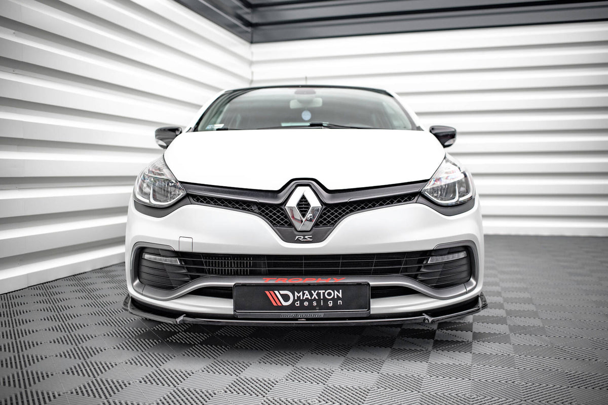 Street+ Spoilerlippe Front Ansatz V.2 passend für Renault Clio RS Mk4 schwarz Hochglanz – Ansicht 4