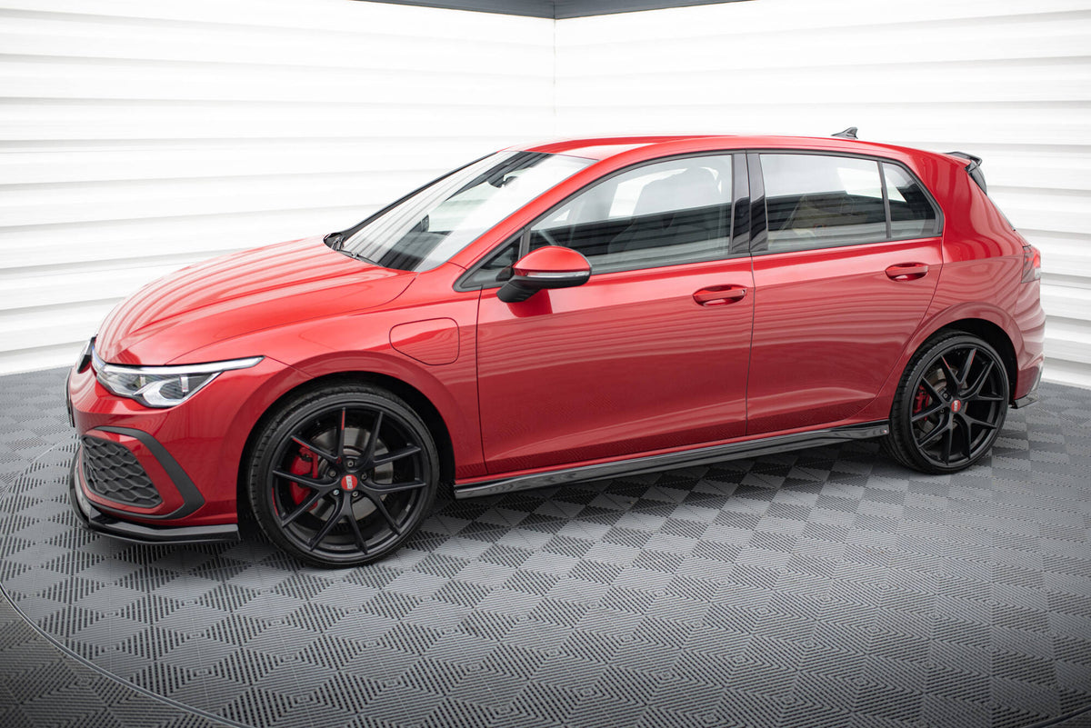 Street+ Seitenschweller Leisten passend für V.3 passend für VW Golf GTI / GTE / GTI Clubsport / GTD / R-Line Mk8 schwarz Hochglanz – Ansicht 6