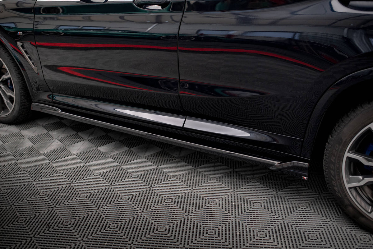 Street+ Seitenschweller Leisten V.2 passend für BMW X4 M-Paket G02 schwarz Hochglanz – Ansicht 4