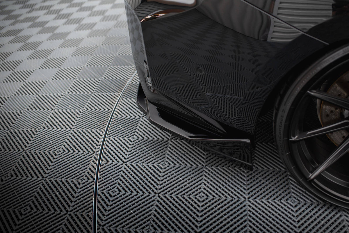 Heck Ansatz Flaps Diffusor V.4 passend für (Für heckansatz v.1) BMW M2 G87 schwarz Hochglanz – Ansicht 4