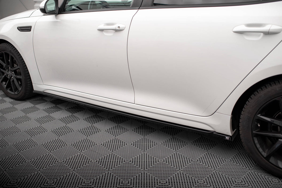 Street+ Seitenschweller Leisten passend für Kia Optima Mk4 Facelift schwarz Hochglanz – Ansicht 4