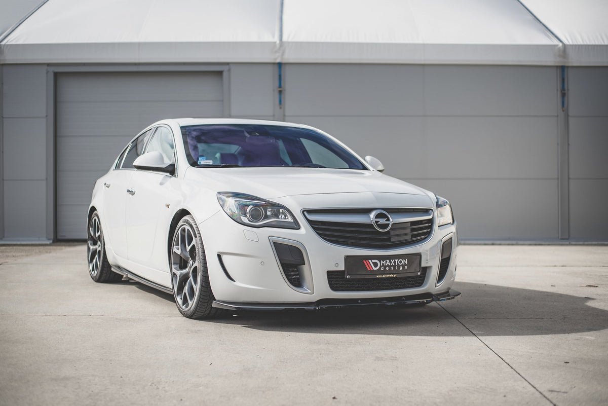 Street+ Spoilerlippe Front Ansatz V.1 passend für Opel Insignia Mk. 1 OPC Facelift schwarz Hochglanz – Ansicht 1