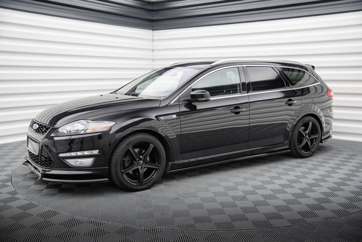 Street+ Seitenschweller Leisten passend für Ford Mondeo ST-Line Limousine Mk4 Facelift schwarz Hochglanz – Ansicht 1