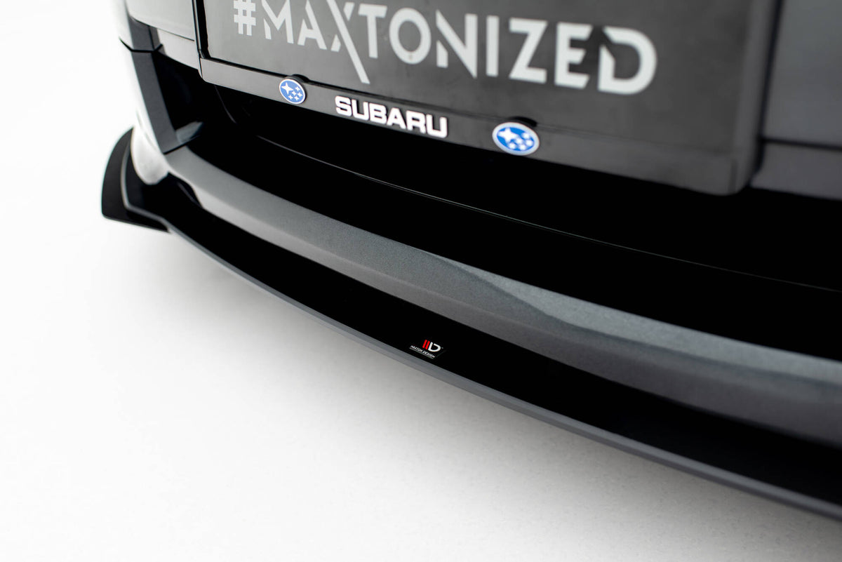 Street Pro Street+ Spoilerlippe Front Ansatz + Flaps passend für Subaru Impreza WRX STI Mk3 Facelift schwarz Hochglanz – Ansicht 4