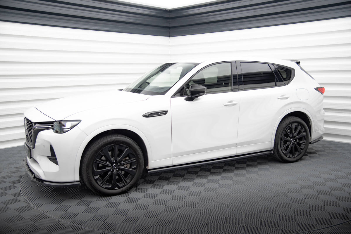 Street+ Seitenschweller Leisten passend für Mazda CX-60 Mk1 schwarz Hochglanz – Ansicht 1