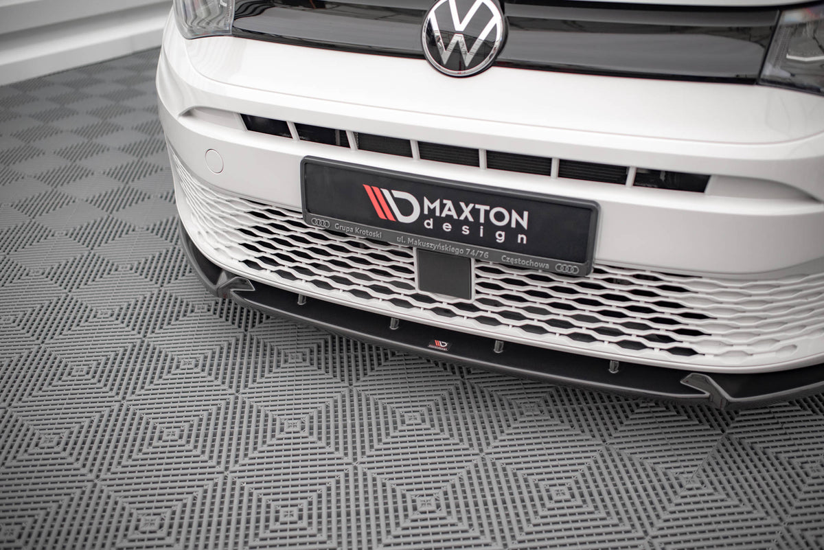 Street+ Spoilerlippe Front Ansatz V.2 passend für VW Caddy Mk5 schwarz Hochglanz – Ansicht 3