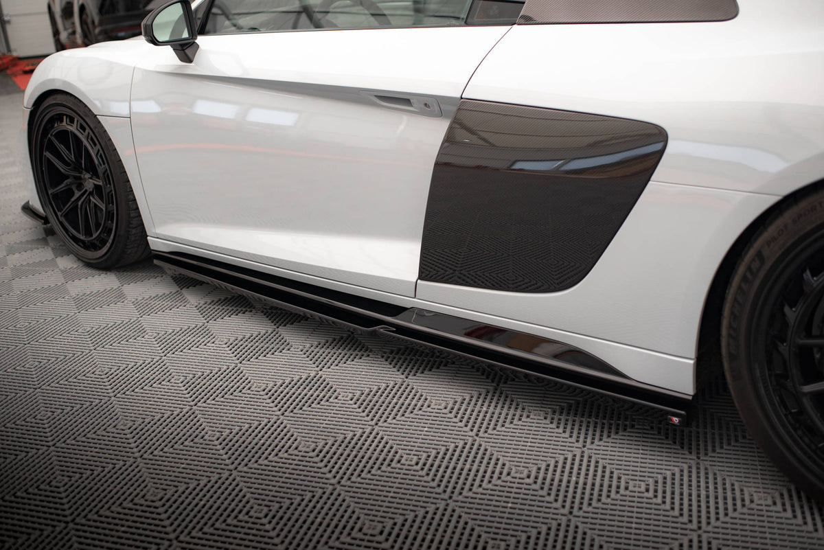 Street+ Seitenschweller Leisten V.2 passend für Audi R8 Mk2 Facelift schwarz Hochglanz – Ansicht 4