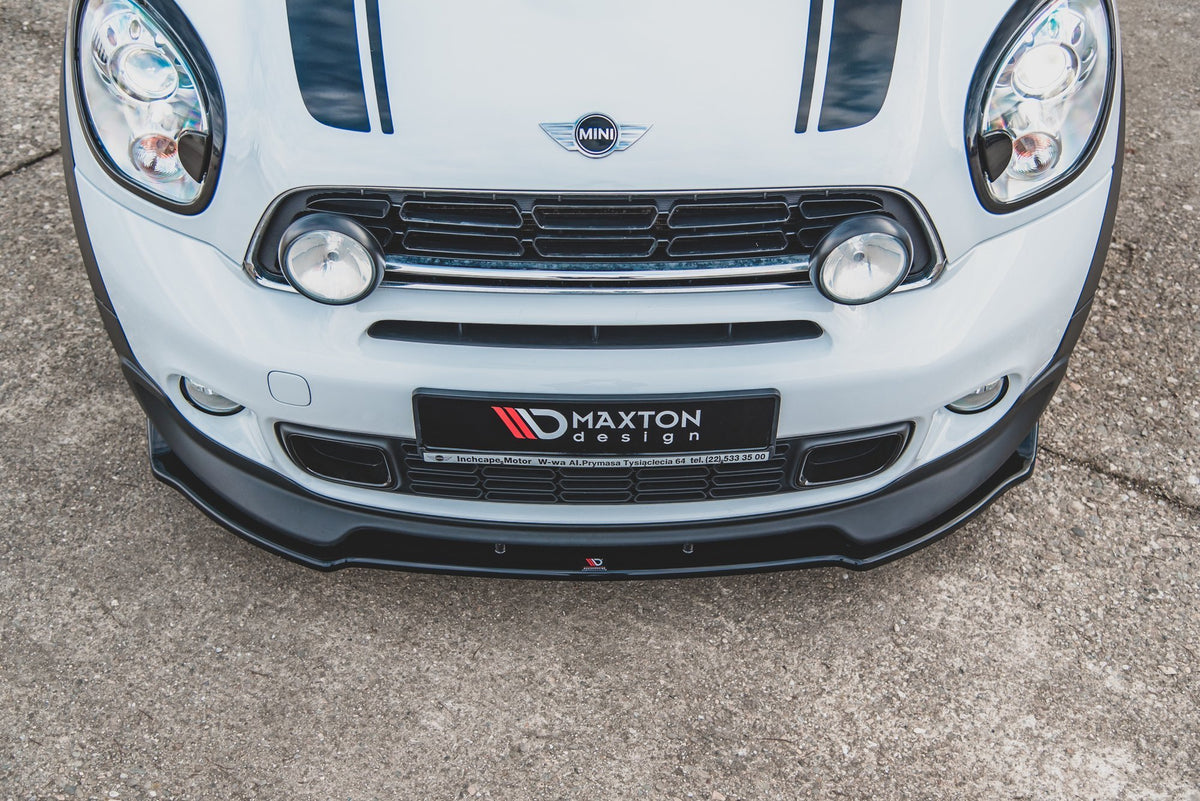 Street+ Spoilerlippe Front Ansatz passend für Mini Countryman Mk1 JCW  schwarz Hochglanz – Ansicht 4