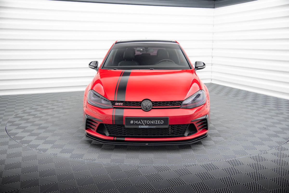 Street+ Spoilerlippe Front Ansatz passend für VW Golf GTI Clubsport Mk7  schwarz Hochglanz – Ansicht 1