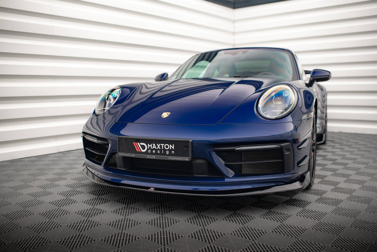 Street+ Spoilerlippe Front Ansatz V.2 passend für Porsche 911 Carrera Aero / Carrera GTS 992 schwarz Hochglanz – Ansicht 5