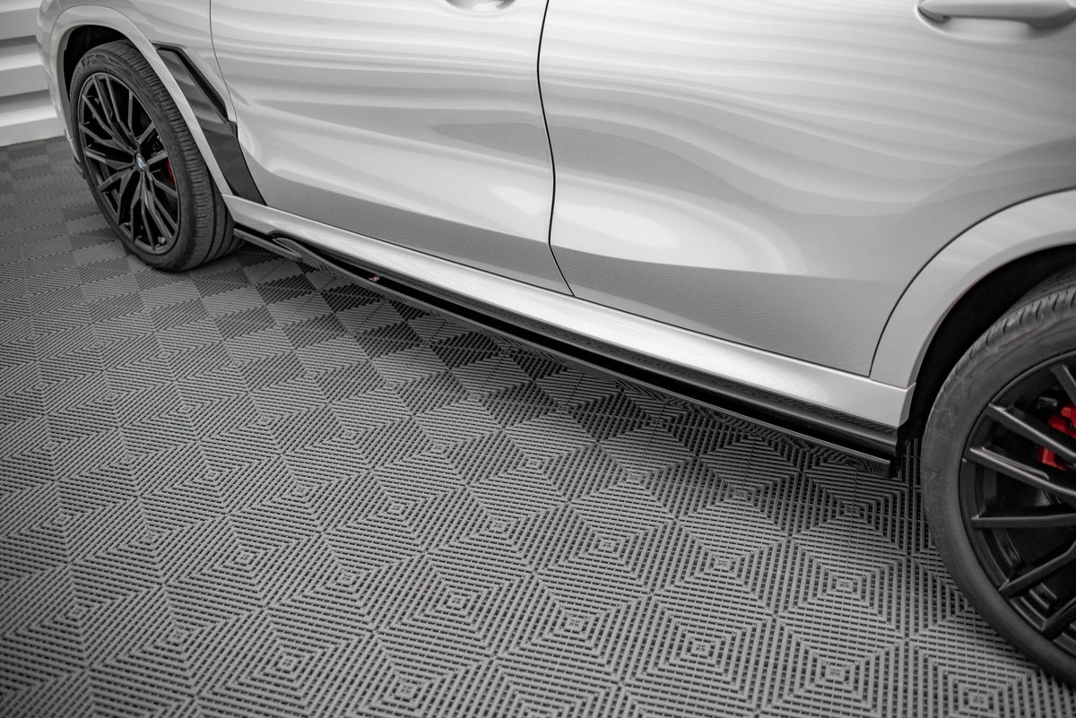 Street+ Seitenschweller Leisten passend für V.1 passend für BMW X6 M F96 / X6 M-Paket G06 schwarz Hochglanz – Ansicht 1