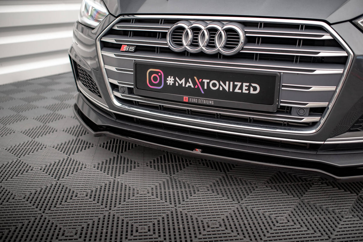 Street+ Spoilerlippe Front Ansatz V.1 passend für Audi S5 / A5 S-Line F5 Coupe / Sportback schwarz Hochglanz – Ansicht 3