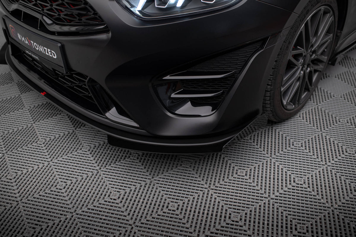 Front Stoßstange Flaps passend für Kia Proceed GT Mk3 Facelift / Ceed GT / GT - Line Mk1 Facelift  schwarz Hochglanz – Ansicht 3