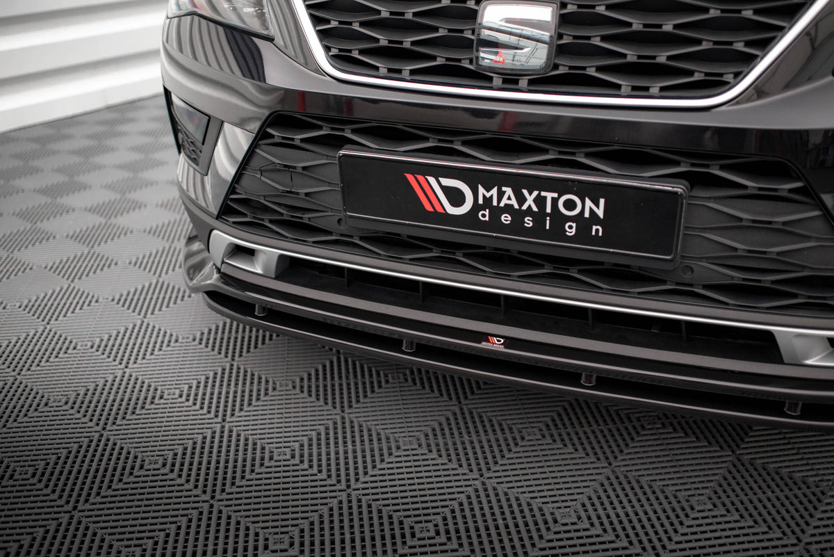 Street+ Spoilerlippe Front Ansatz passend für Seat Ateca Mk1 schwarz Hochglanz – Ansicht 3