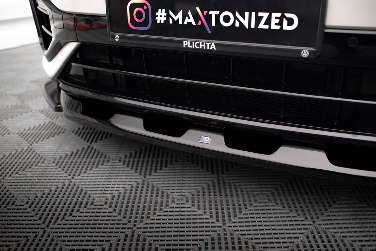 Street+ Spoilerlippe Front Ansatz V.2 passend für VW T-Roc R / R-Line Mk1 Facelift schwarz Hochglanz – Ansicht 3