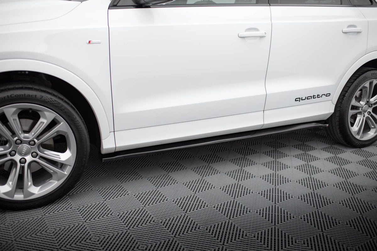 Street+ Seitenschweller Leisten passend für Audi Q3 S-line 8U schwarz Hochglanz – Ansicht 3