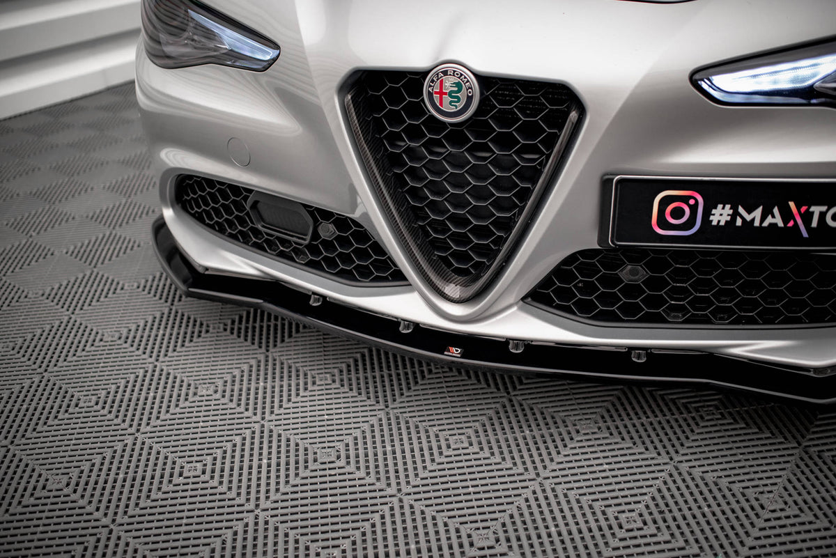 Street+ Spoilerlippe Front Ansatz V.1 passend für Alfa Romeo Giulia Sport schwarz Hochglanz – Ansicht 3
