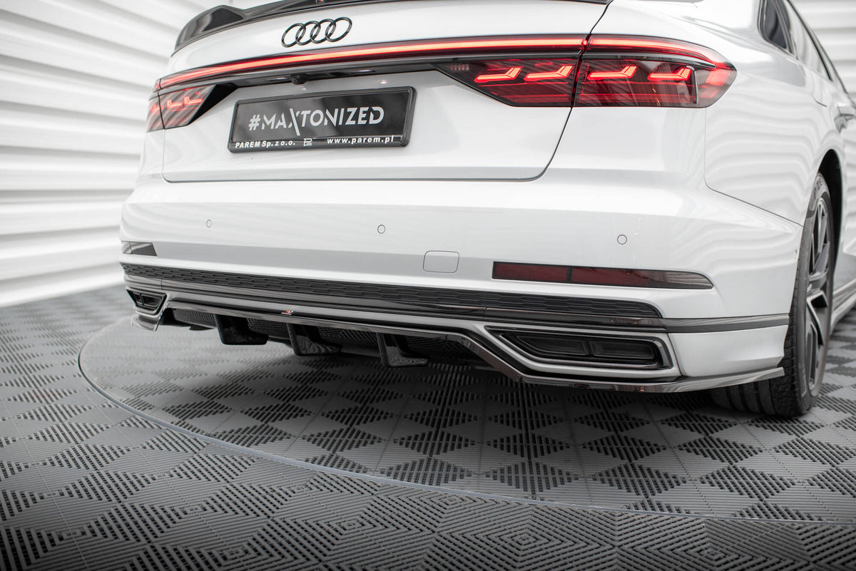 Street+ Mittlerer Diffusor RACE passend für Audi A8 S-Line D5 schwarz Hochglanz – Ansicht 1