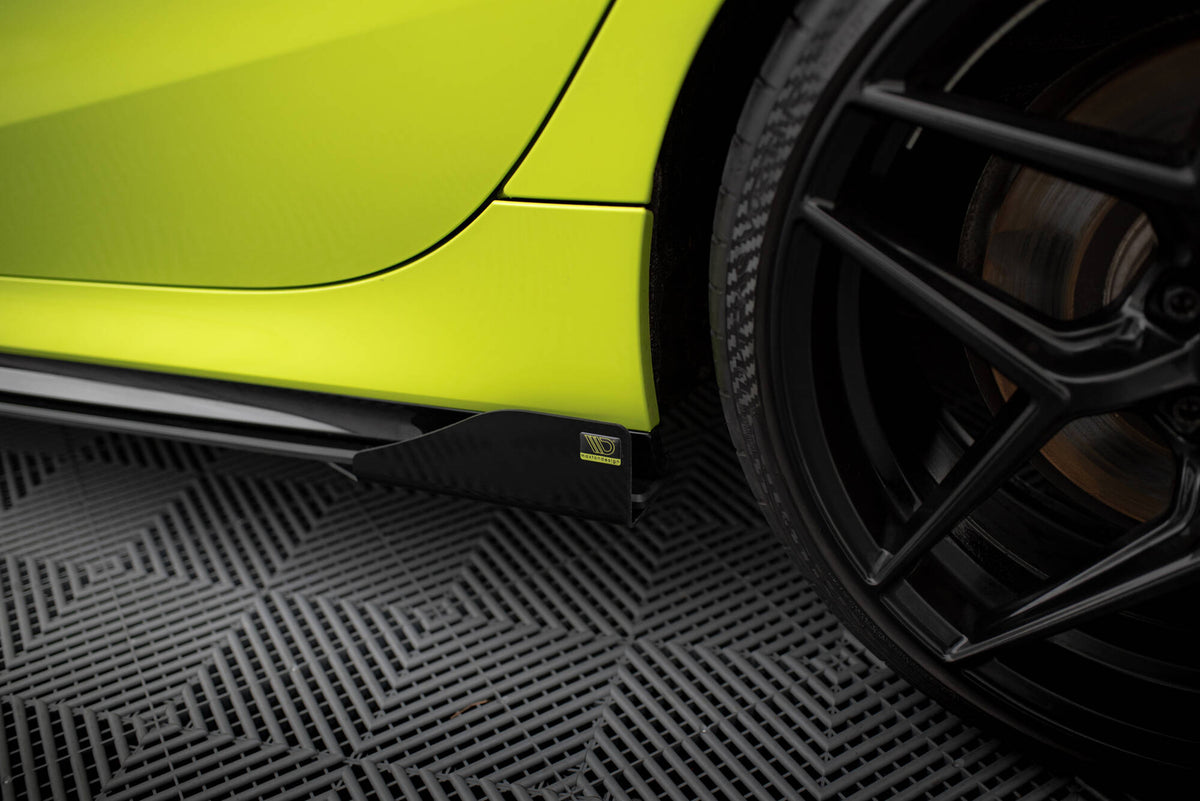 Street Pro Street+ Seitenschweller Leisten + Flaps passend für BMW 1er M-Paket / M135i / 128ti F40 schwarz Hochglanz – Ansicht 5