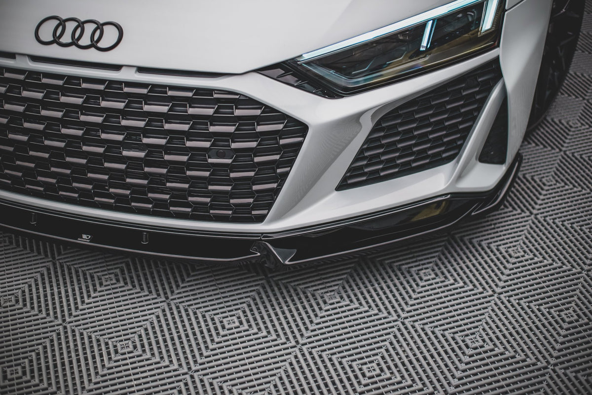 Street+ Spoilerlippe Front Ansatz V.1 passend für Audi R8 Mk2 Facelift schwarz Hochglanz – Ansicht 4