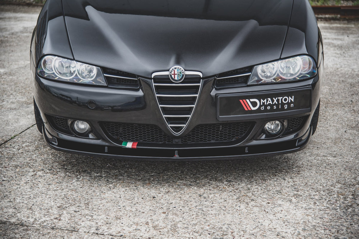 Street+ Spoilerlippe Front Ansatz passend für Alfa Romeo 156 Facelift schwarz Hochglanz – Ansicht 4