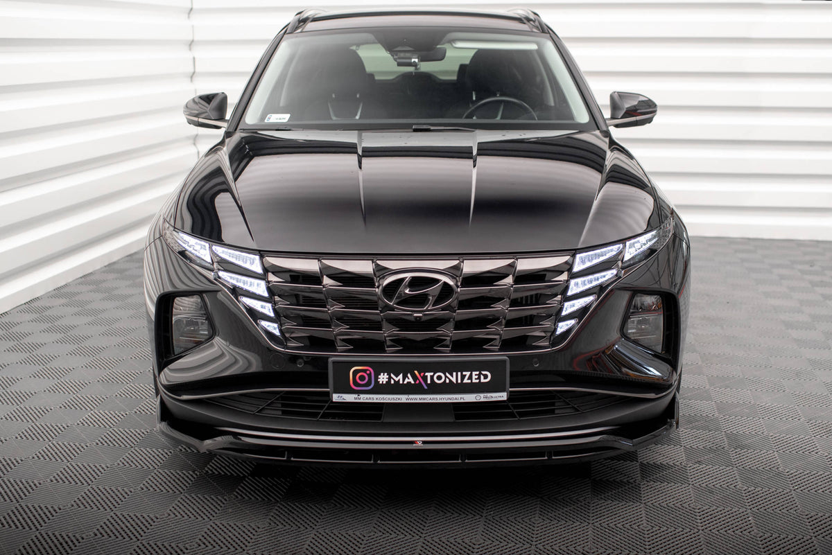 Street+ Spoilerlippe Front Ansatz V.2 passend für Hyundai Tucson Mk4 schwarz Hochglanz – Ansicht 1