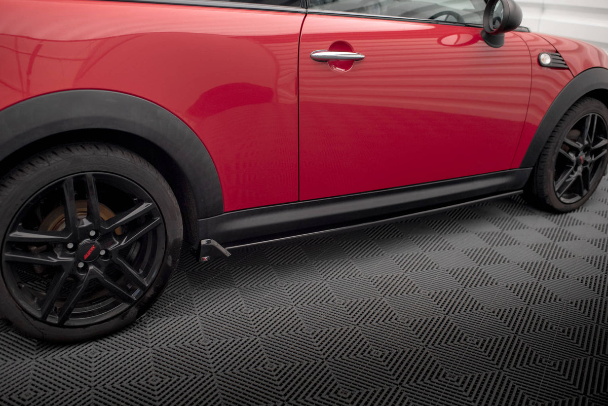 Street+ Seitenschweller Leisten passend für Mini One R56 schwarz Hochglanz – Ansicht 1