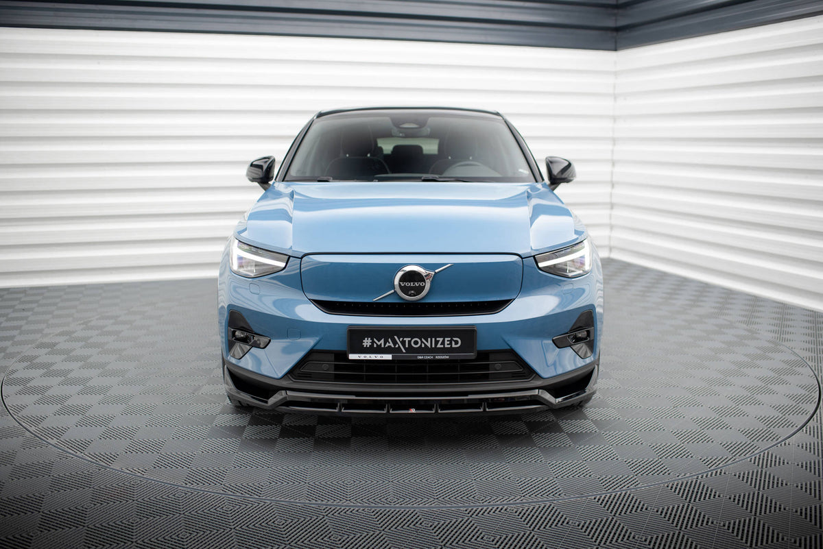Street+ Spoilerlippe Front Ansatz passend für Volvo C40 Mk1 schwarz Hochglanz – Ansicht 4