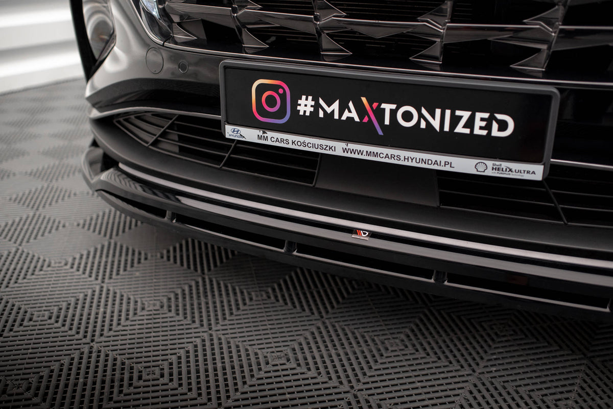 Street+ Spoilerlippe Front Ansatz V.2 passend für Hyundai Tucson Mk4 schwarz Hochglanz – Ansicht 4