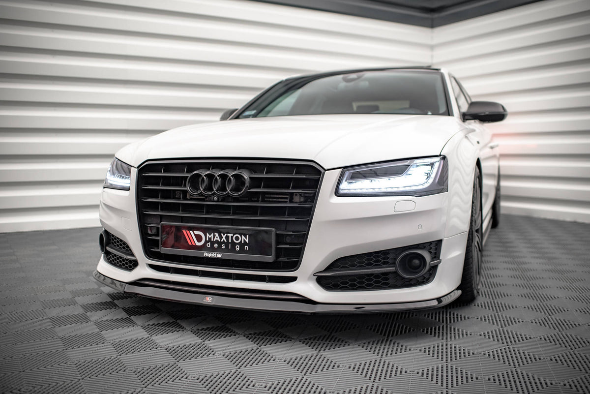 Street+ Spoilerlippe Front Ansatz V.2 passend für Audi S8 D4 FL schwarz Hochglanz – Ansicht 4