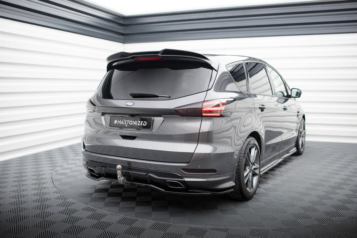 Street+ Mittlerer Diffusor RACE passend für Ford S-Max ST-Line Mk2 Facelift schwarz Hochglanz – Ansicht 1