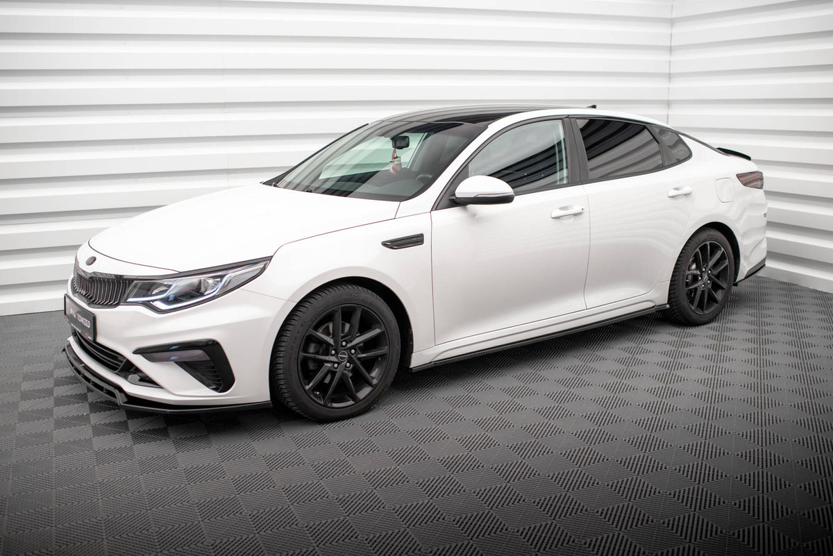Street+ Seitenschweller Leisten passend für Kia Optima Mk4 Facelift schwarz Hochglanz – Ansicht 1