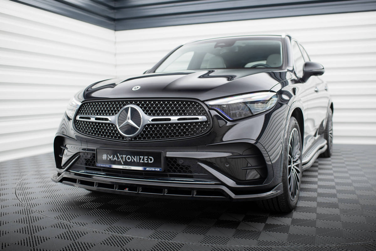 Street+ Spoilerlippe Front Ansatz passend für Mercedes-Benz GLC  SUV / Coupe AMG-Line X254 / C254 schwarz Hochglanz – Ansicht 4