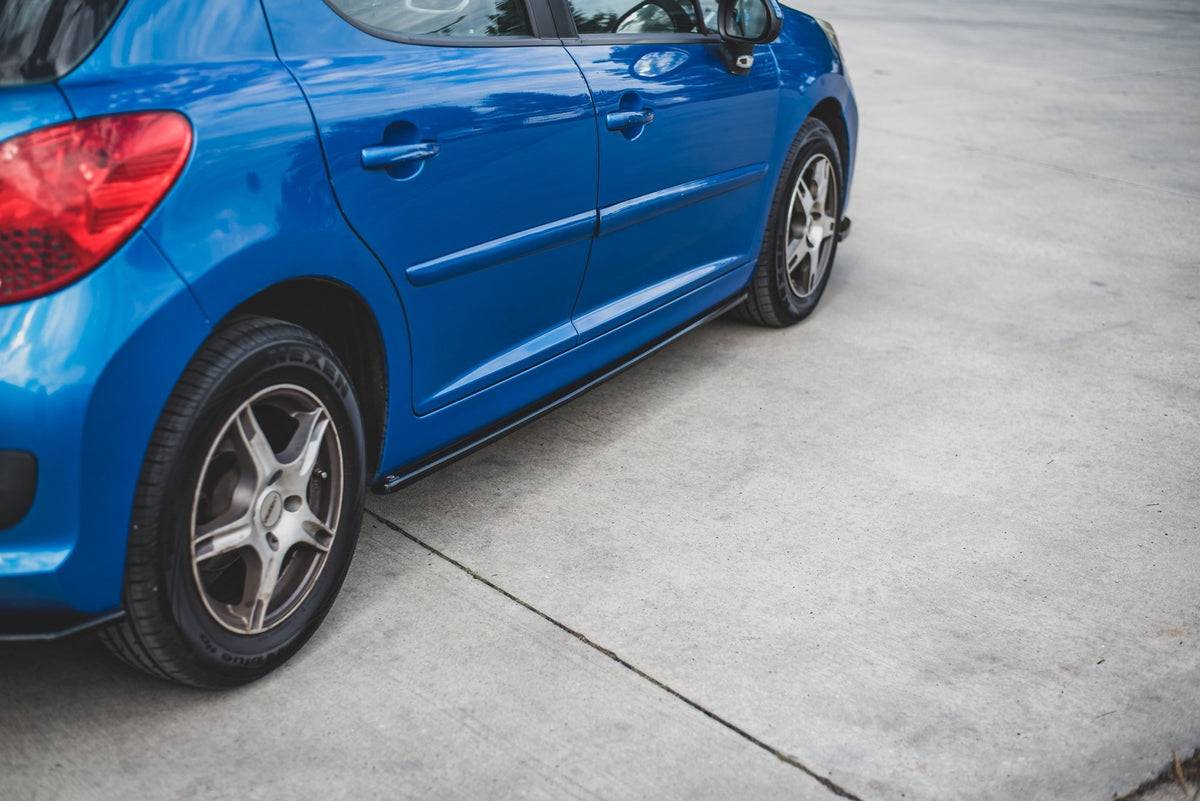 Street+ Seitenschweller Leisten passend für Peugeot 207 Sport schwarz Hochglanz – Ansicht 4