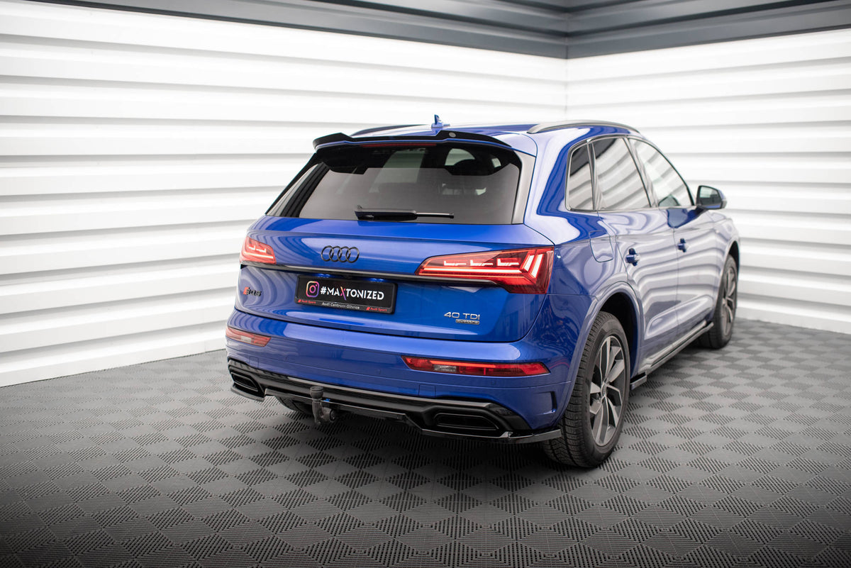Street+ Mittlerer Diffusor RACE passend für Audi Q5 S-Line SUV Mk2 Facelift schwarz Hochglanz – Ansicht 6
