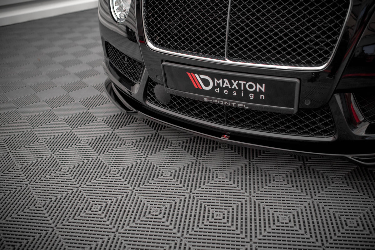 Street+ Spoilerlippe Front Ansatz V.2 passend für Bentley Continental GT V8 S Mk2 schwarz Hochglanz – Ansicht 3
