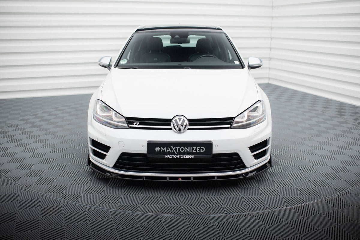 Street+ Spoilerlippe Front Ansatz V.5 + Flaps passend für VW Golf R / R-Line Mk7 – Ansicht 1