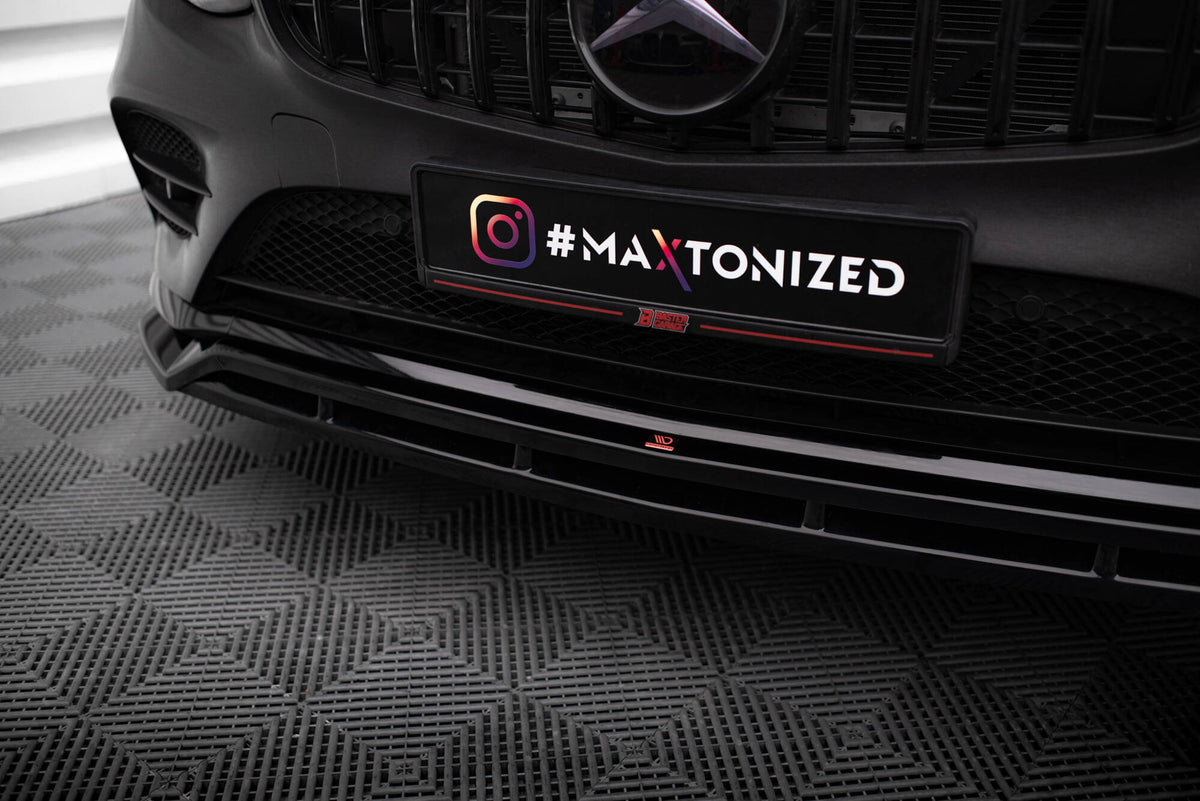 Street+ Spoilerlippe Front Ansatz passend für Mercedes-Benz GLC Coupe AMG-Line /43 AMG C253 schwarz Hochglanz – Ansicht 4