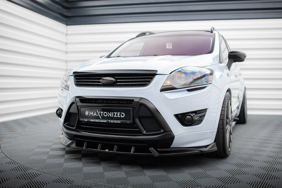 Street+ Spoilerlippe Front Ansatz passend für Ford Kuga ST Mk1 schwarz Hochglanz – Ansicht 3