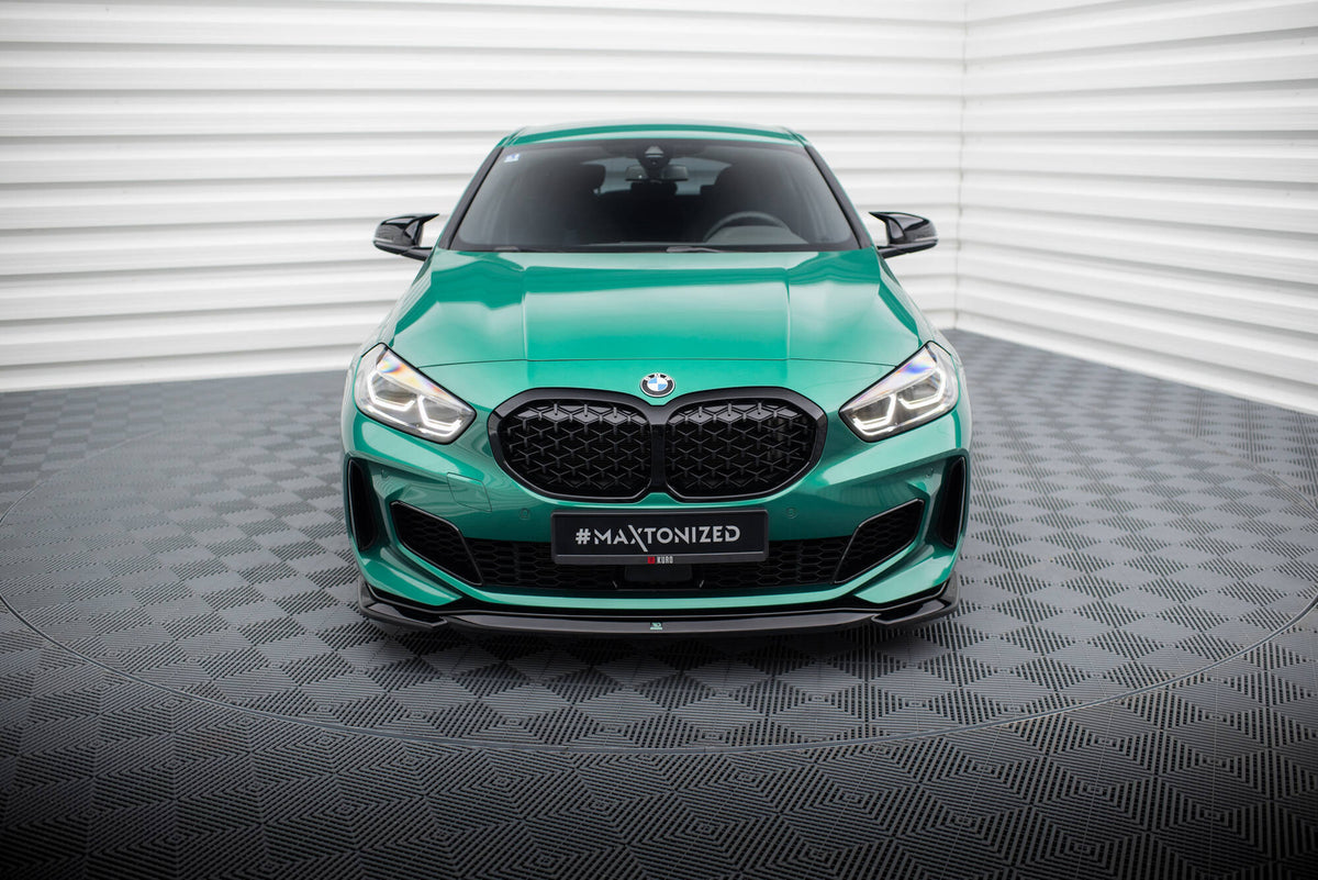 Street+ Spoilerlippe Front Ansatz V.1 passend für0 BMW M135i F40 schwarz Hochglanz – Ansicht 1