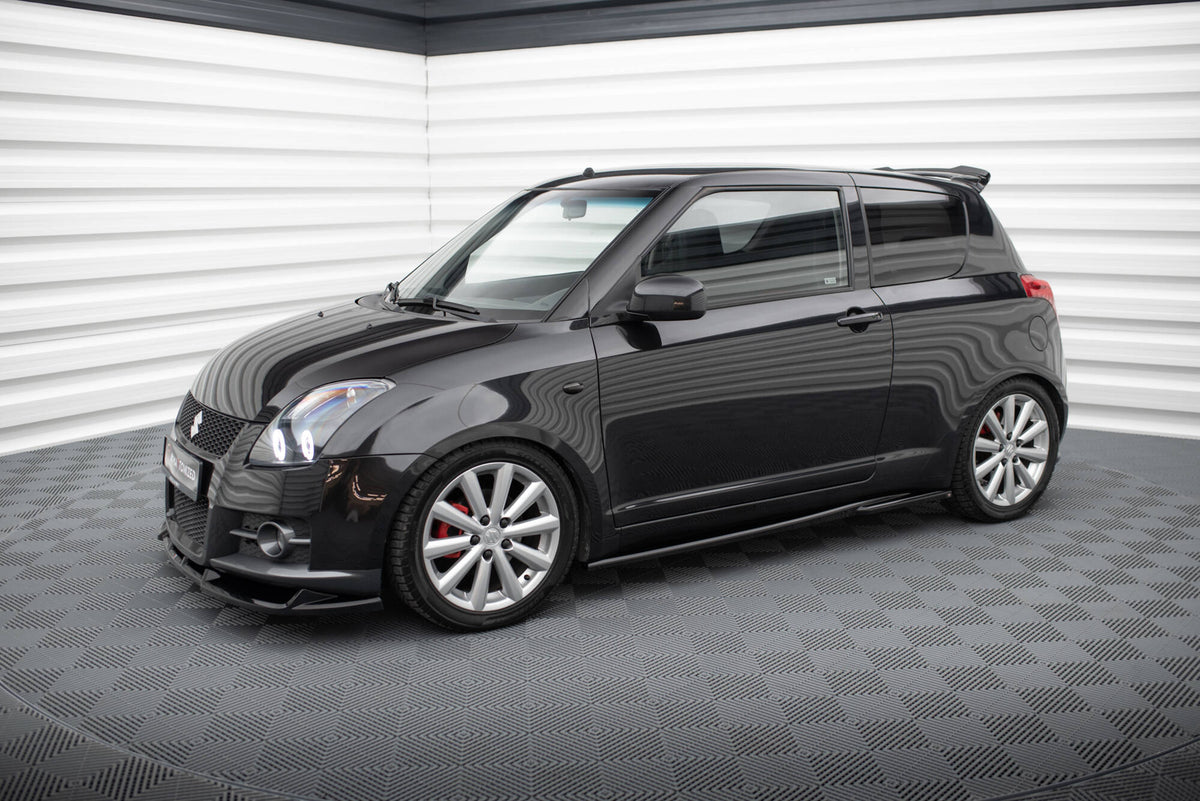Street+ Seitenschweller Leisten passend für Suzuki Swift Sport Mk4 schwarz Hochglanz – Ansicht 1
