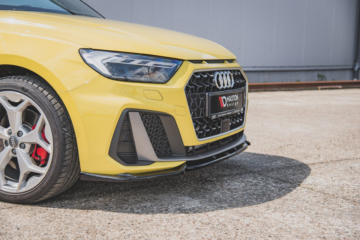 Street+ Spoilerlippe Front Ansatz V.3 passend für Audi A1 S-Line GB schwarz Hochglanz – Ansicht 5