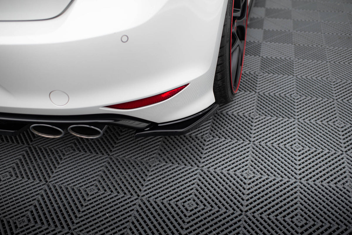 Heck Ansatz Flaps Diffusor passend für v.2 VW GOLF 7 R schwarz Hochglanz – Ansicht 3