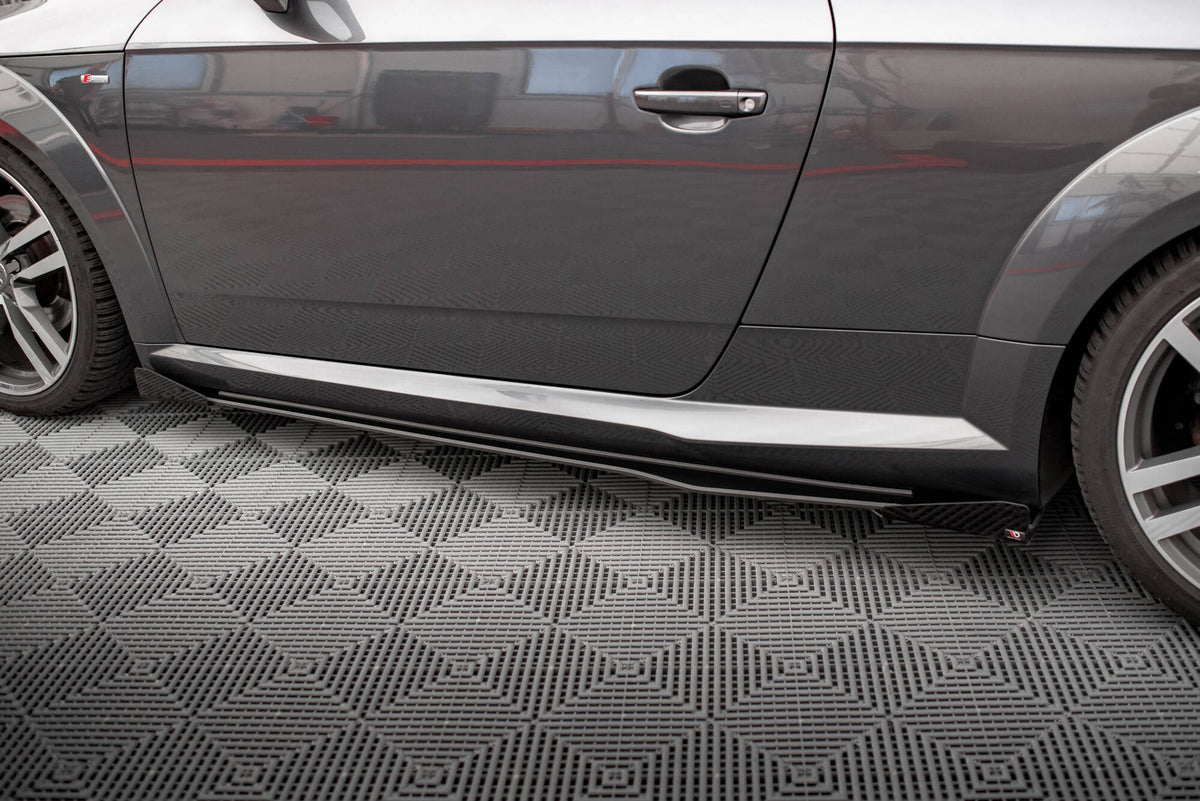 Street Pro Street+ Seitenschweller Leisten + Flaps passend für Audi TT S / S-Line 8S schwarz Hochglanz – Ansicht 4