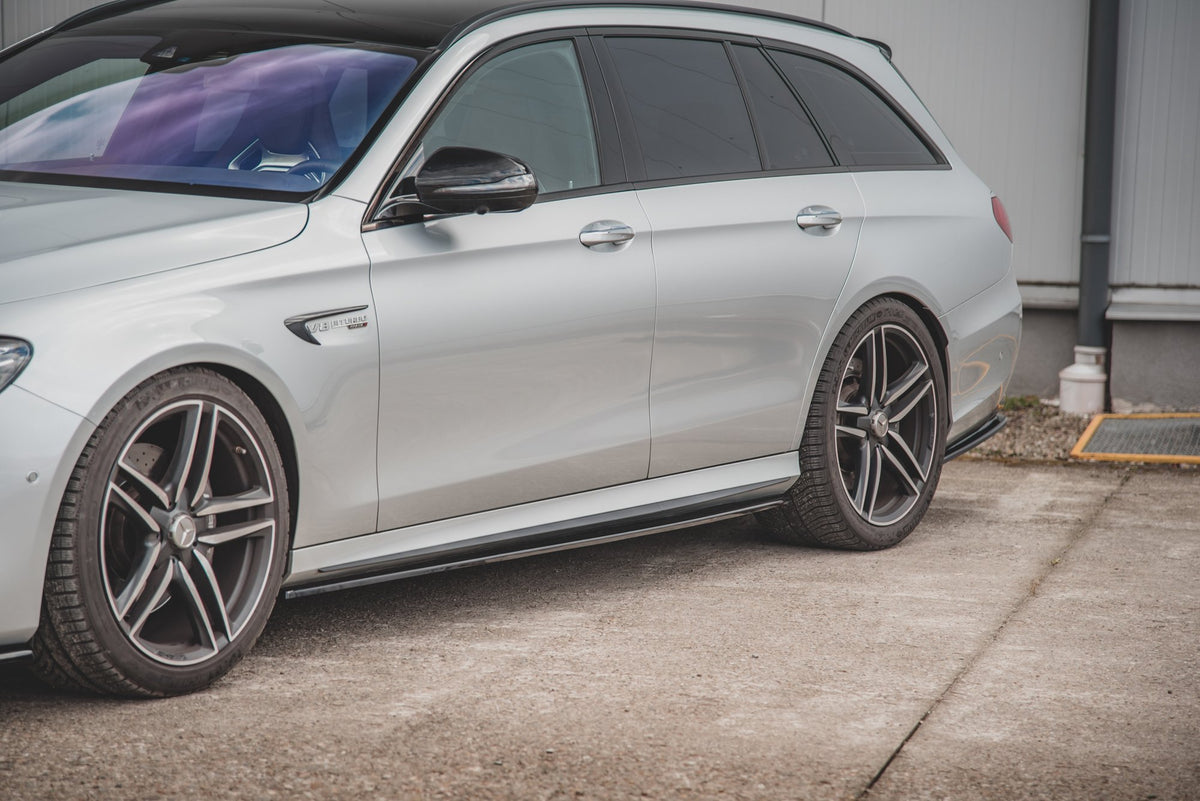 Street+ Seitenschweller Leisten passend für Mercedes-Benz E63 AMG Kombi/Limousine S213/W213 schwarz Hochglanz – Ansicht 7