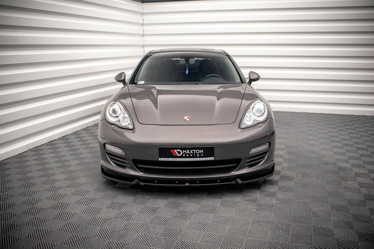 Street+ Spoilerlippe Front Ansatz V.2 passend für Porsche Panamera / Panamera Diesel 970 schwarz Hochglanz – Ansicht 1